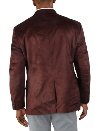 Ralph Lauren Men's Linley Faux Suede Sportcoat Two Button Blazer Red Size 41