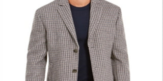 Calvin Klein Men's Prosper Wool Blend X Fit Overcoat Brown Size 48