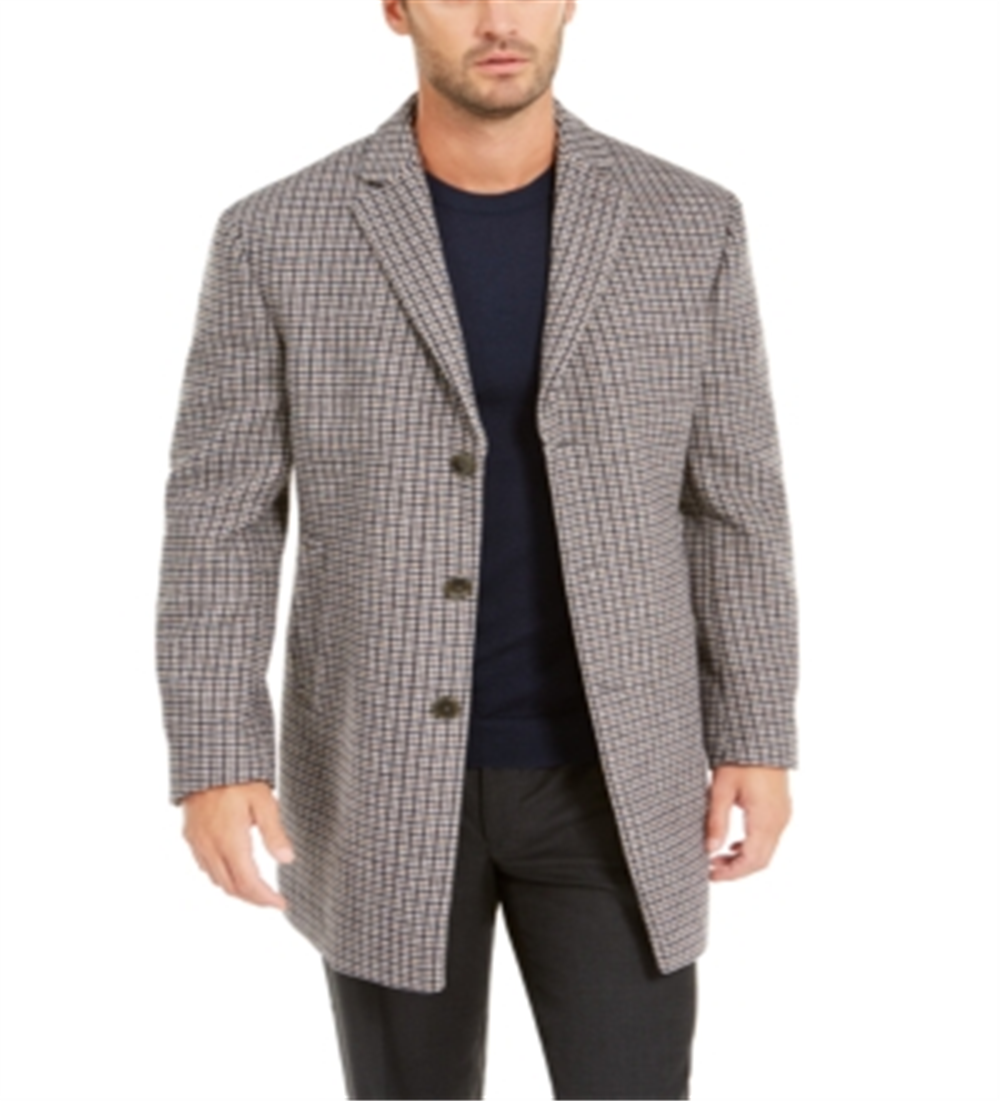 Calvin Klein Men's Prosper X-Fit Overcoat White Size 58