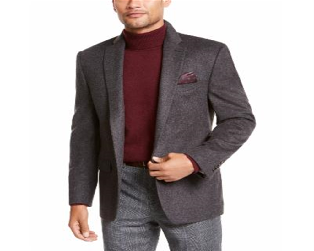 Ralph Lauren Men's Single Breasted Regular Fit Sport Coat Gray Size 44