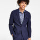 Bar III Men's Skinny Fit Wrinkle Resistant Wool Suit Separate Jacket Blue Size 36