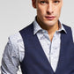 Bar III Men's Slim Fit Wool Suit Vest Blue Size Small