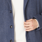 Tommy Hilfiger Men's Addison Wool Blend Trim Fit Overcoat Blue Size 46R