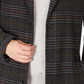Tommy Hilfiger Men's Addison Wool Blend Trim Fit Overcoat Black Size 38 S