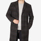 Tommy Hilfiger Men's Addison Wool Blend Trim Fit Overcoat Black Size 38R