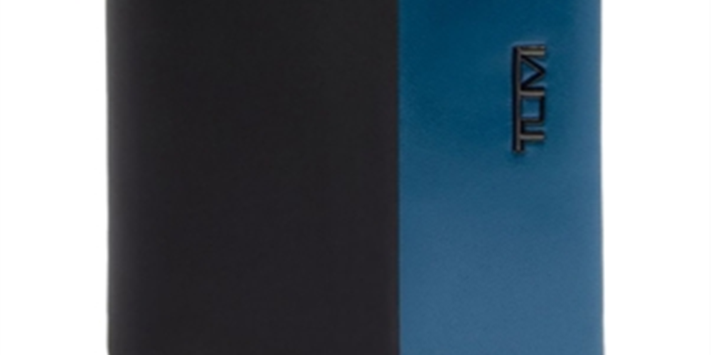 Tumi Men's Nassau Leather Color Blocked Gusseted Card Case Blue Size Regular