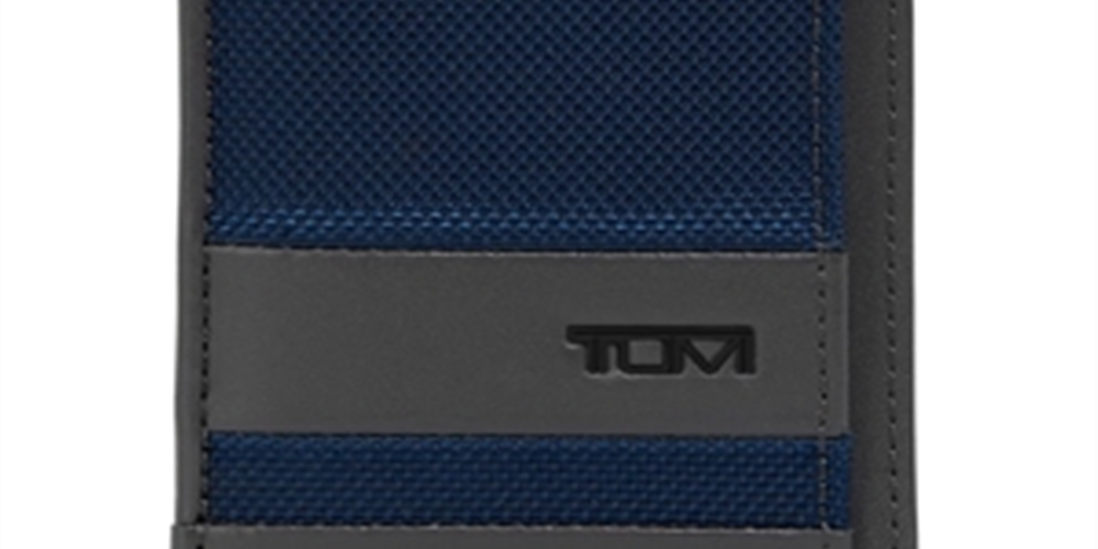 Tumi Men's Money Clip Card Case Blue Size Regular