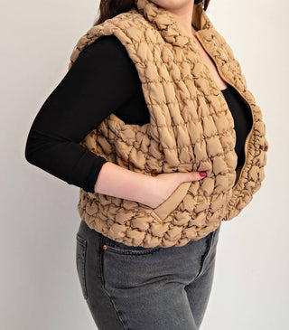 The Curve La - Plus Size Quilted Puffer Vest
