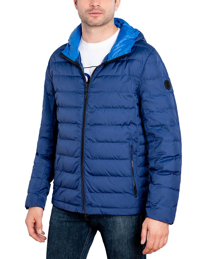 Michael Kors Men's Down Puffer Jacket Blue Size XL