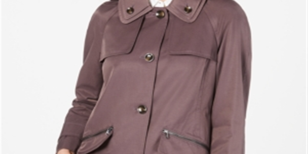 London Fog Women's Purple Buttons Raincoat Coat Size Petite XS