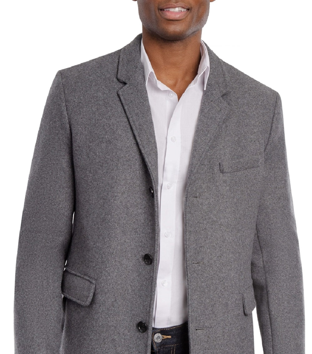 Michael Kors Men's Ghent Slim Fit Overcoat Gray Size 40