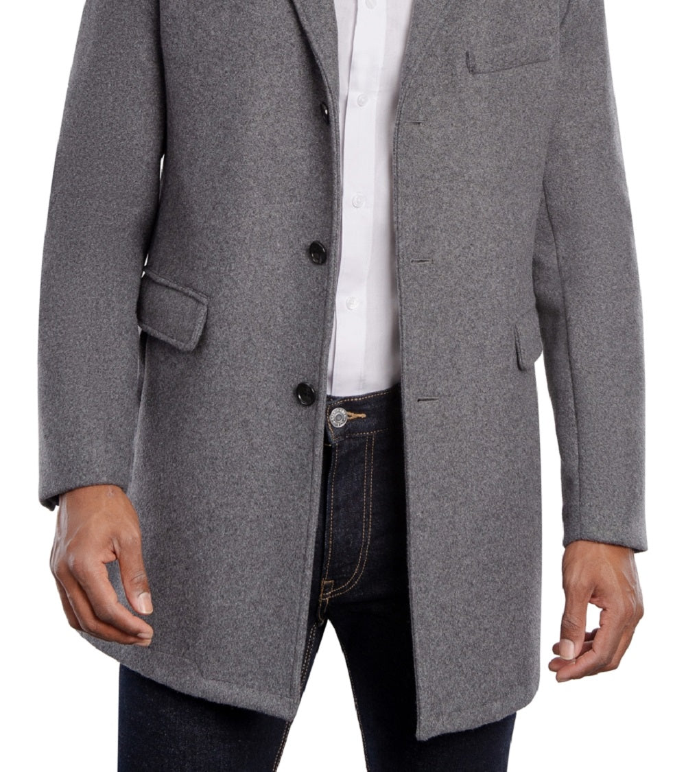 Michael Kors Men's Ghent Slim Fit Overcoat Gray Size 40
