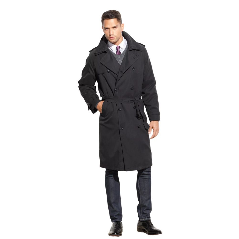 London Fog Iconic Belted Trench Raincoat