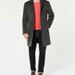 Michael Kors Men's Madison Wool Blend Modern Fit Overcoat Gray Size 44