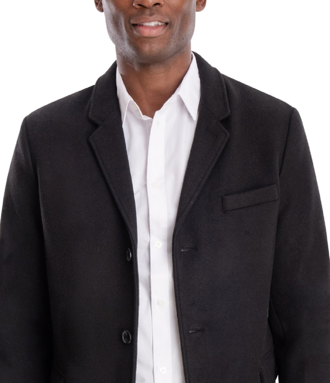 Michael Kors Men's Ghent Slim Fit Overcoat Black Size 40