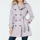 London Fog Women's Belted Double Breasted Trench Coat Purple Size X-Small