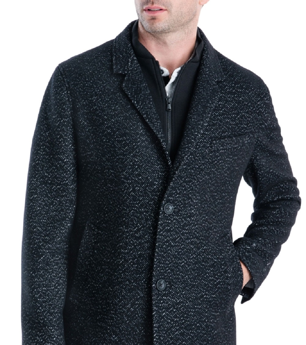 Michael Kors Men's Pike Classic Fit Top Coat Black Size 38