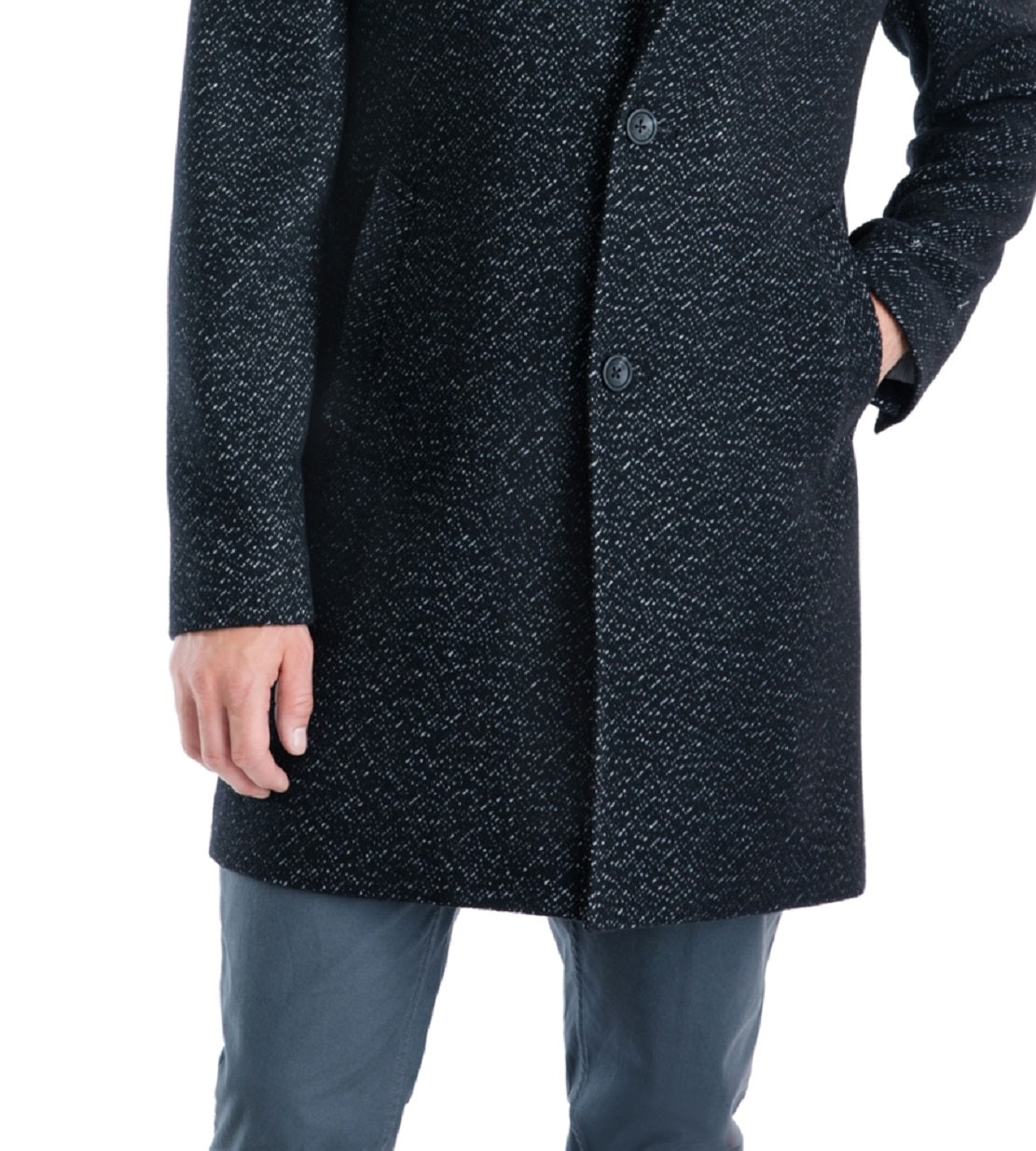 Michael Kors Men's Pike Classic Fit Top Coat Black Size 42