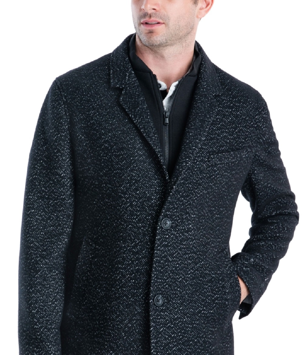 Michael Kors Men's Pike Classic Fit Top Coat Black Size 44