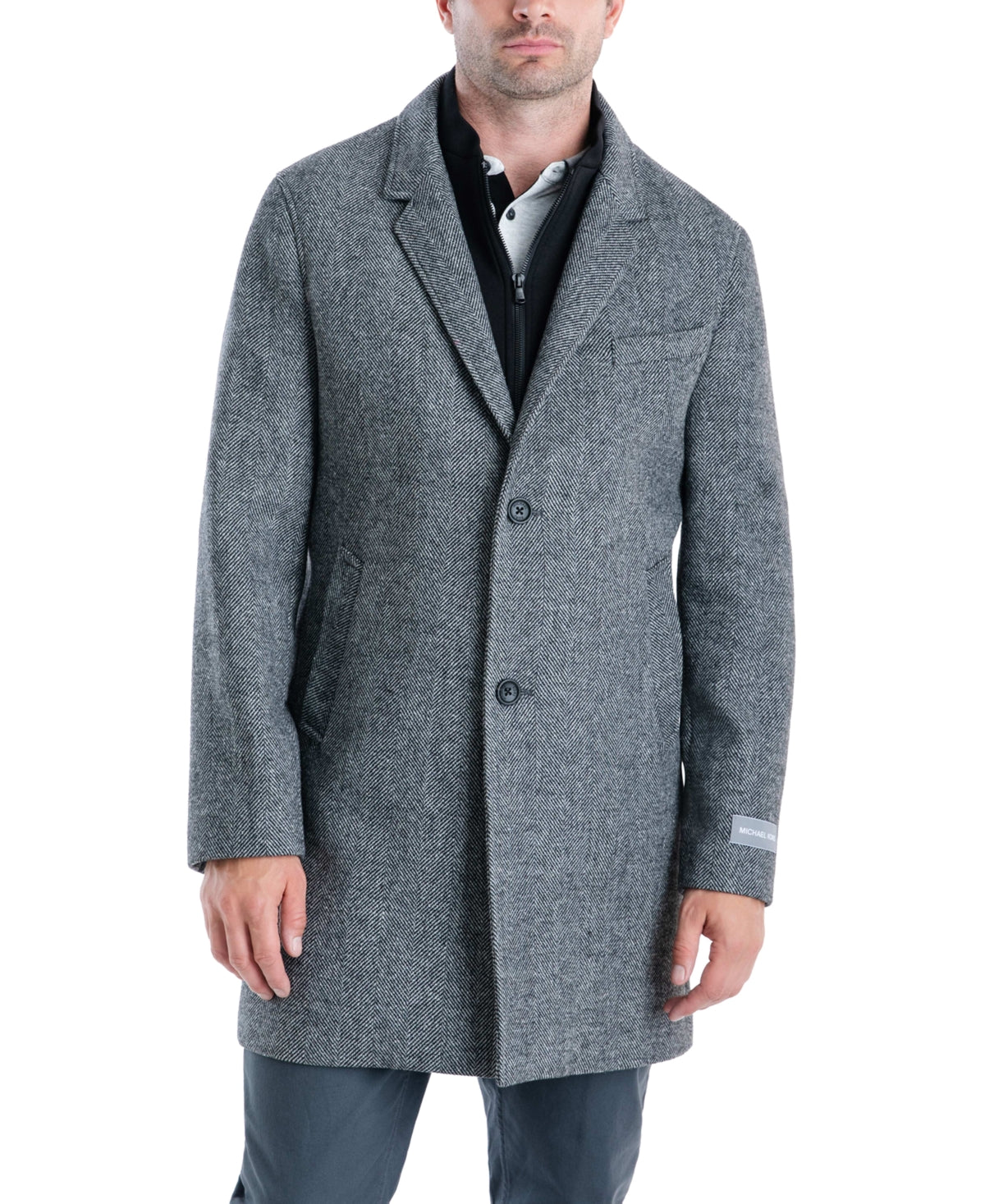 Michael Kors Men's Pike Classic Fit Top Coat Gray Size 40