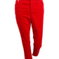 Lauren Ralph Lauren Women's Petite Premier Straight Pants Red Size 8P