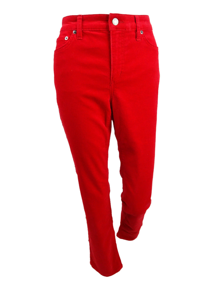 Lauren Ralph Lauren Women's Petite Premier Straight Pants Red Size 8P