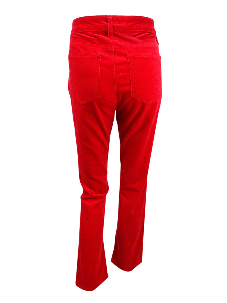 Lauren Ralph Lauren Women's Petite Premier Straight Pants Red Size 8P