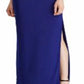 Ralph Lauren Women's Solid Full Length Body Con Evening Dress Blue Size 6