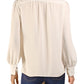 Ralph Lauren Women's Tie Neck Dressy Button Down Top Brown Size Medium