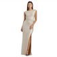 Lauren Ralph Lauren Women's Champagne/Silver Metallic Gown Size 2