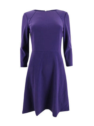 Ralph Lauren Women's Jersey Fit and Flare Dress Purple Size 14