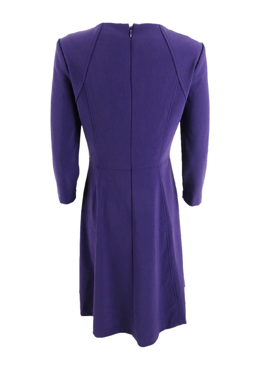 Ralph Lauren Women's Jersey Fit and Flare Dress Purple Size 14