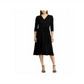 RALPH LAUREN Women's Black Belted Fit + Flare Dress Size 12