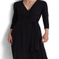 Ralph Lauren Women's Jersey Matte Midi Dress Black Size 18