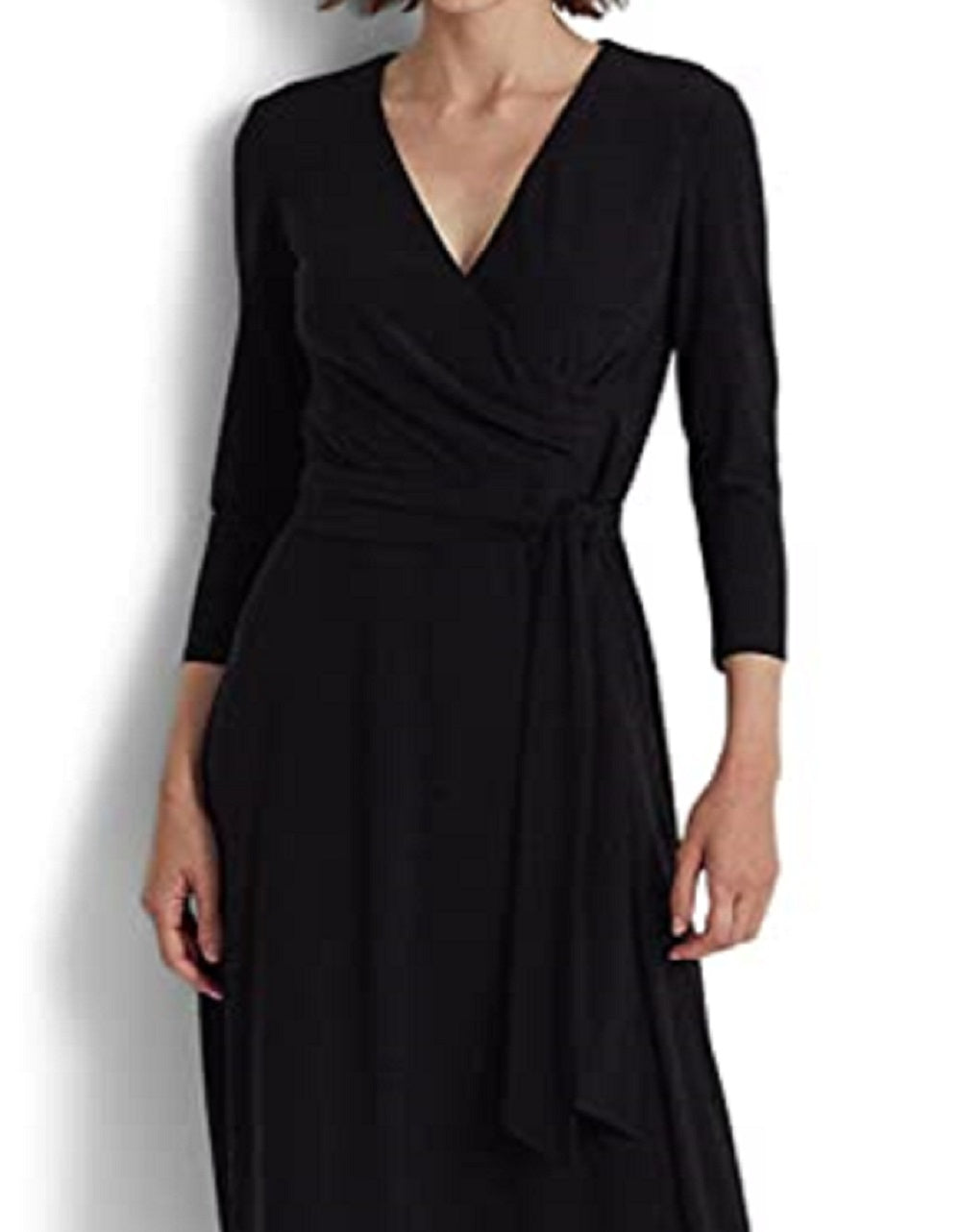 Ralph Lauren Women's Jersey Matte Midi Dress Dress Black Size 6