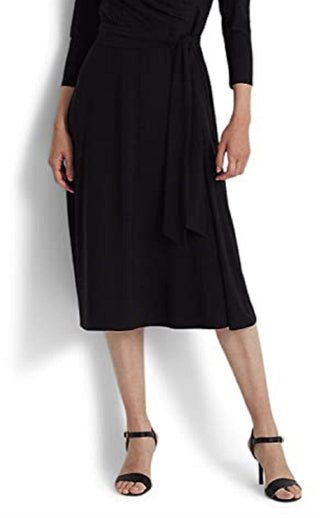 Ralph Lauren Women's Jersey Matte Midi Dress Dress Black Size 6