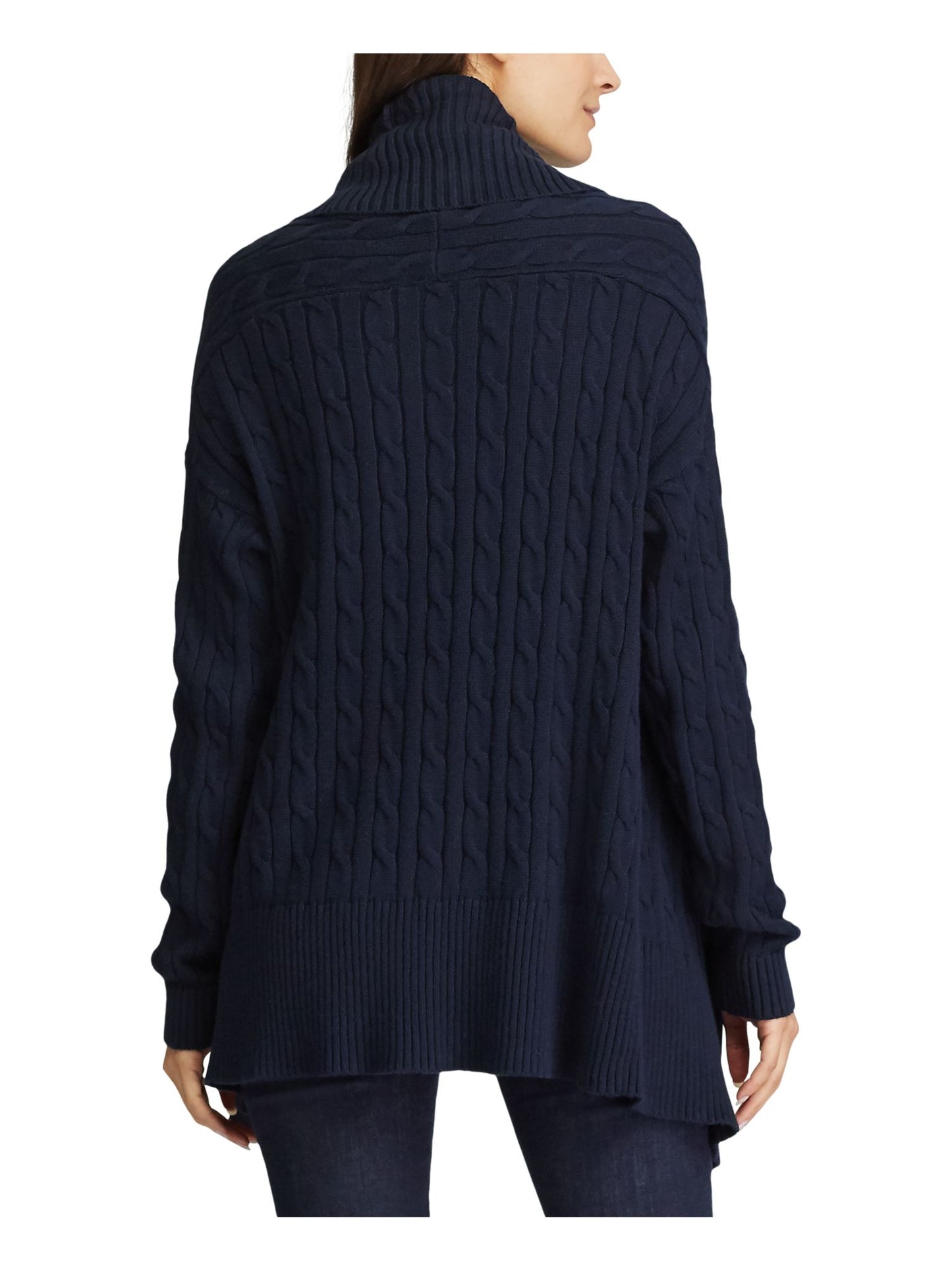 Ralph Lauren Women's Long Sleeve Open Cardigan Sweater Blue Size 34X16