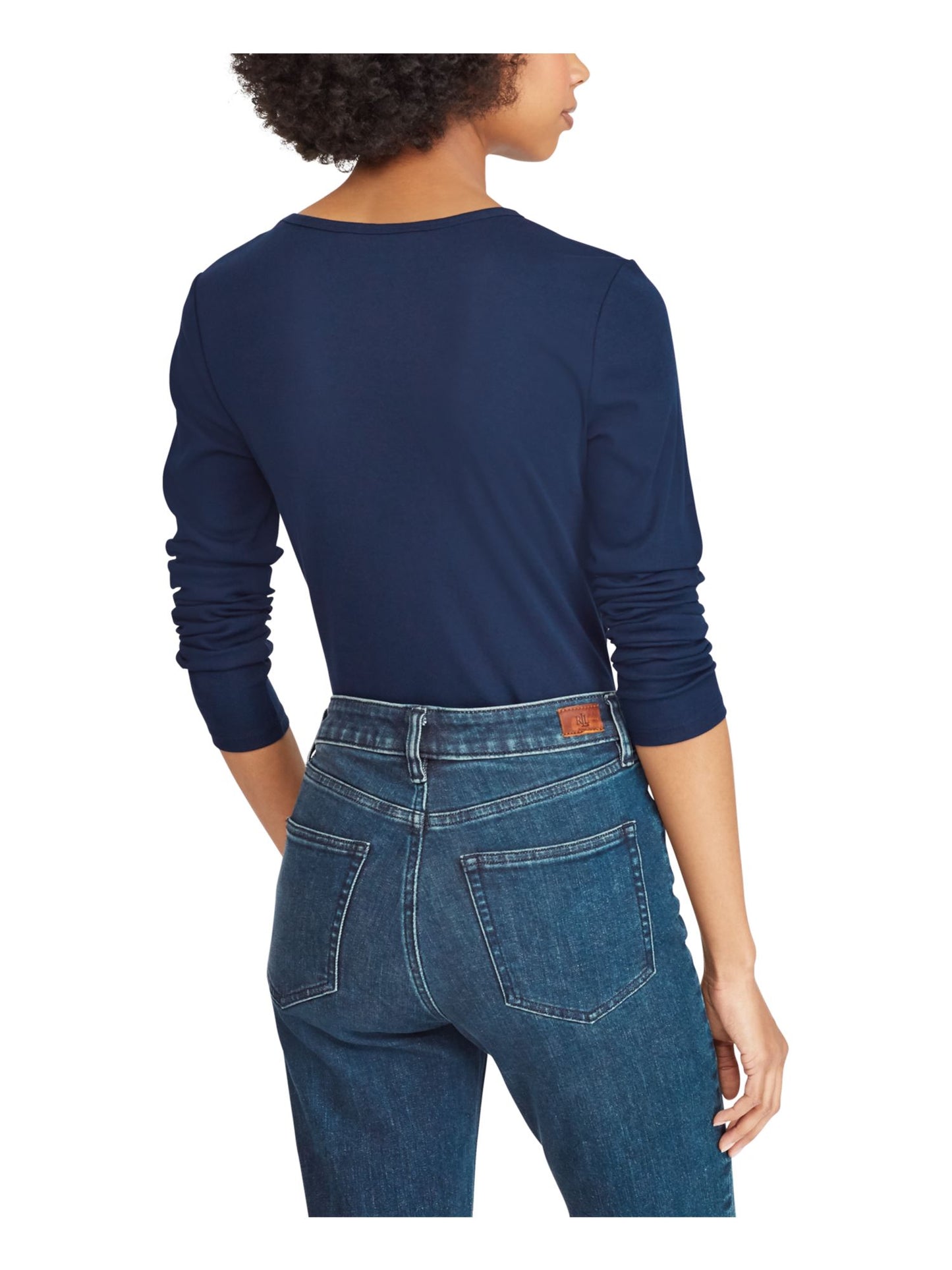 Ralph Lauren Women's Knit Thermal Top Blue Size Petite X-Small