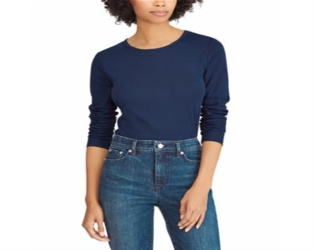 Ralph Lauren Women's Knit Thermal Top Blue Size Petite X-Small