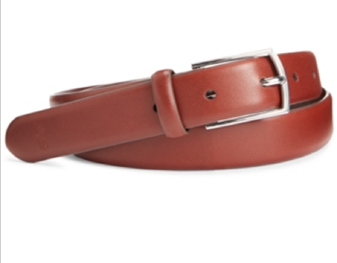 Polo Ralph Lauren Men's Polo Plaque Calfskin Belt Brown Size 42