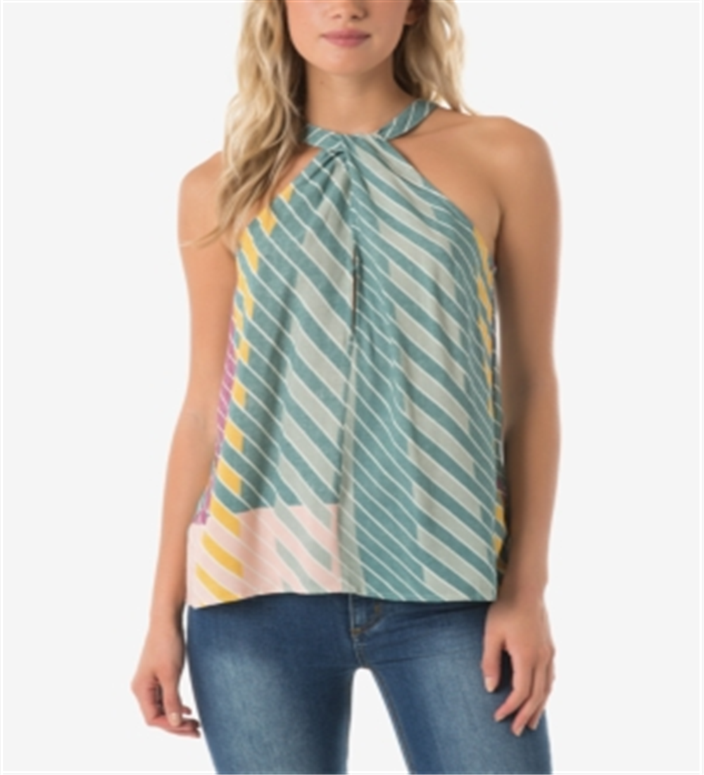 O'Neill Junior's Yana Printed Tank Top Green Size X-Large