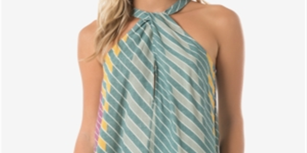 O'Neill Junior's Yana Printed Tank Top Green Size X-Large