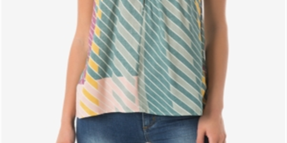 O'Neill Junior's Yana Printed Tank Top Green Size X-Large