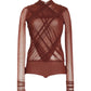 Philosophy Di Lorenzo Serafini - Wrapped Stretch Tulle Bodysuit