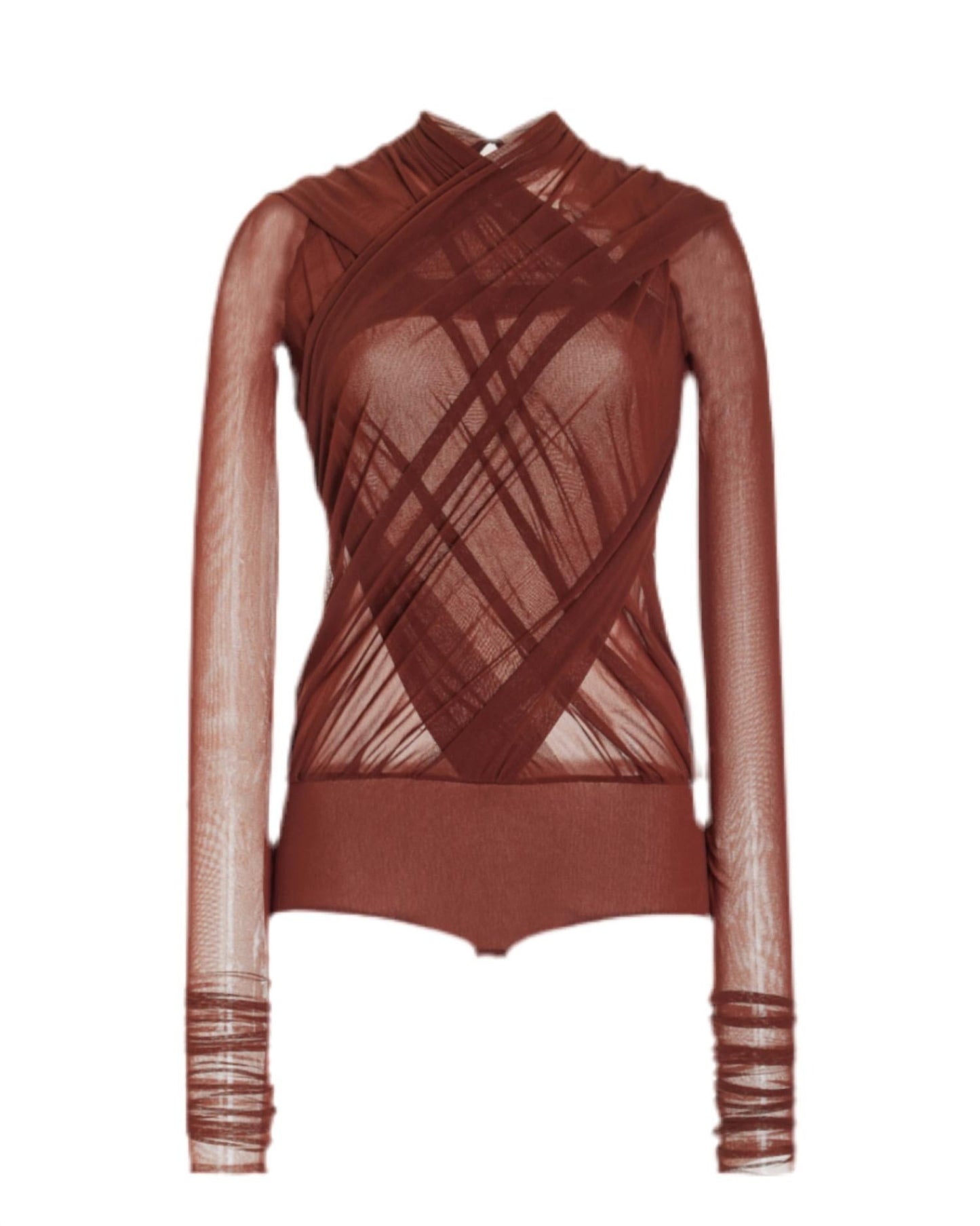 Philosophy Di Lorenzo Serafini - Wrapped Stretch Tulle Bodysuit