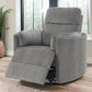 Sagen Charcoal Chenille Glider Recliner with Swivel