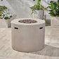 Round Iron Fire Pit With 40,000 Btu