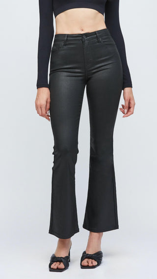 Hidden - High Rise Coated Flare Jean