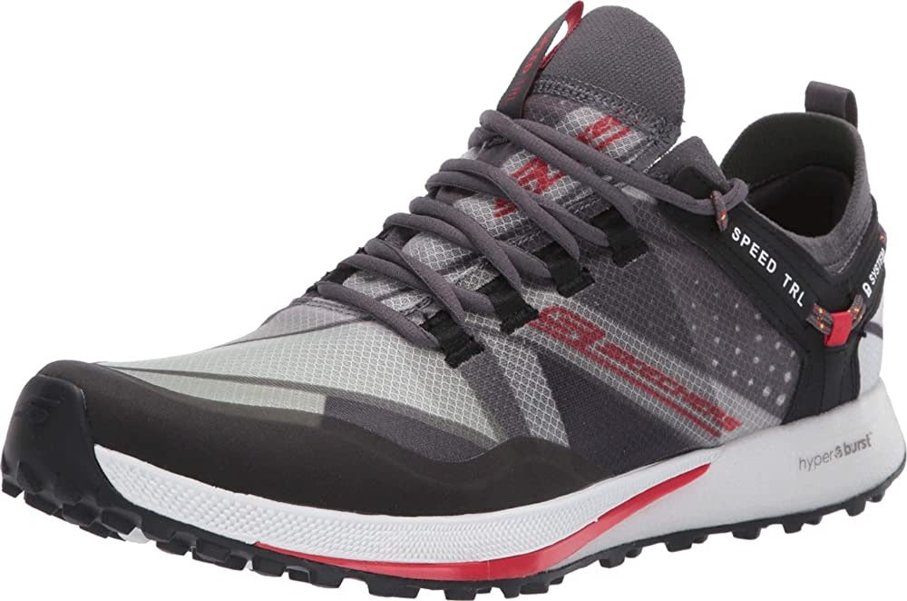 Skechers Men's Go Run Speed Trail Running Shoes Charcoal/Red
