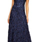 A|X Armani Exchange Women's Embellished Lace A Line Gown Blue Size 14
